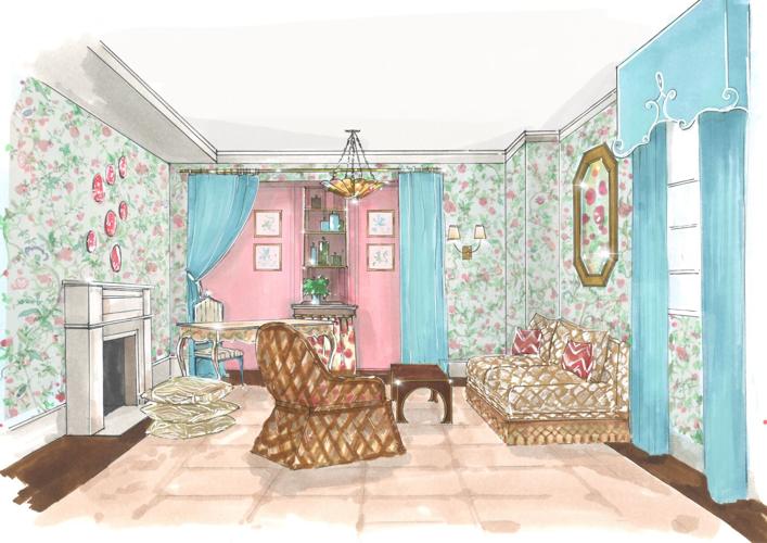 The Lady's Office by Emily Sturgess Design, art by Natalia Pryshedko.