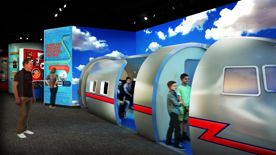 Rendering of Aircraft Fuselage Experience at the Donald E. Stephens Rosemont History Museum. Credit Village of Rosemont.