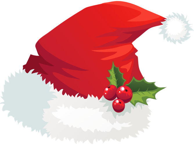 transparent_santa_hat_with_mistletoe_png_picture