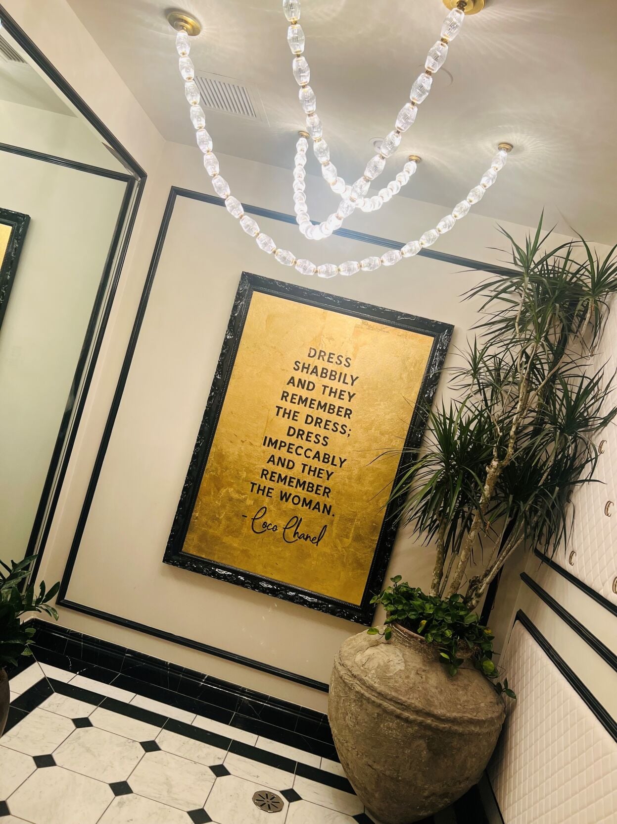 The ladies restroom is inspired by Coco Chanel. (Candace Jordan photo)