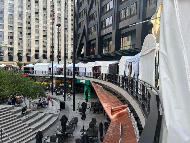 The Magnificent Mile Art Festival debuted on the plaza of the John Hancock Center June 22/23. (Photo | Candace Jordan)