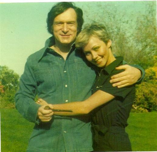 Early photo with Hugh Hefner at Playboy Mansion West. (Personal photo)