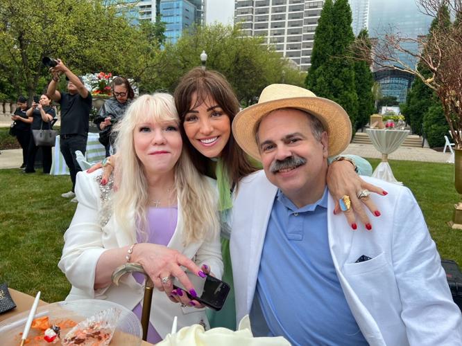 Longtime supporters Charlene and Scott Seaman with Eleni Bousis. (Photo | Candace Jordan)