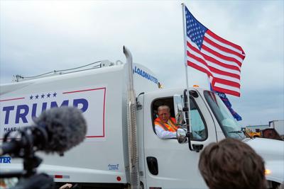 Donald Trump AP garbage truck