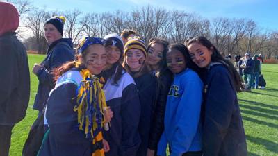 Students at fall sporting event