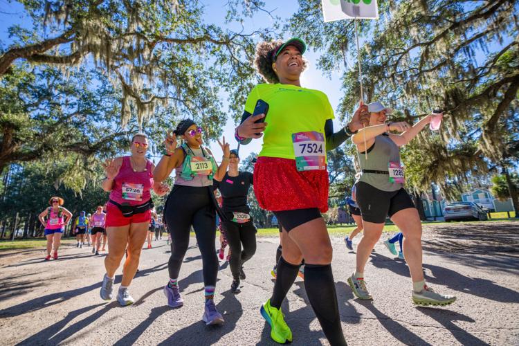 Team Milk's community of runners journey 26.2 miles through Savannah during Every Woman's Marathon. Credit: MilkPEP