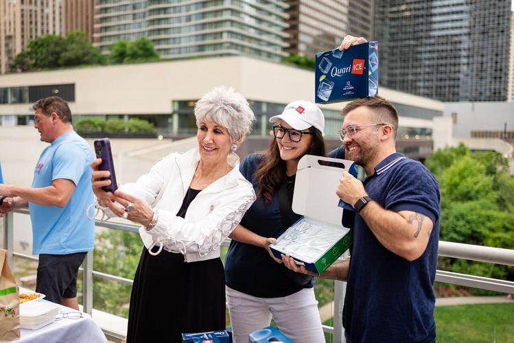 Cook County Treasurer Maria Pappas snapping some selfies with Amanda Puck and friends.