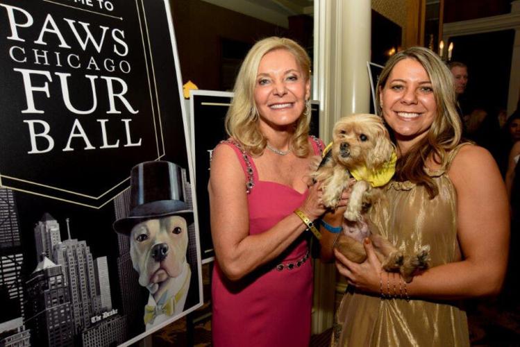 Paula Fasseas with daughter Alexis at a PAWS Chicago Fur Ball fundraiser. (Photo by Candid Candace Jordan)