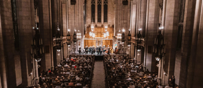 Music of the Baroque concludes its Emerald Anniversary Season with “Celestial Voices,” a sweeping choral program led by Andrew Megill.