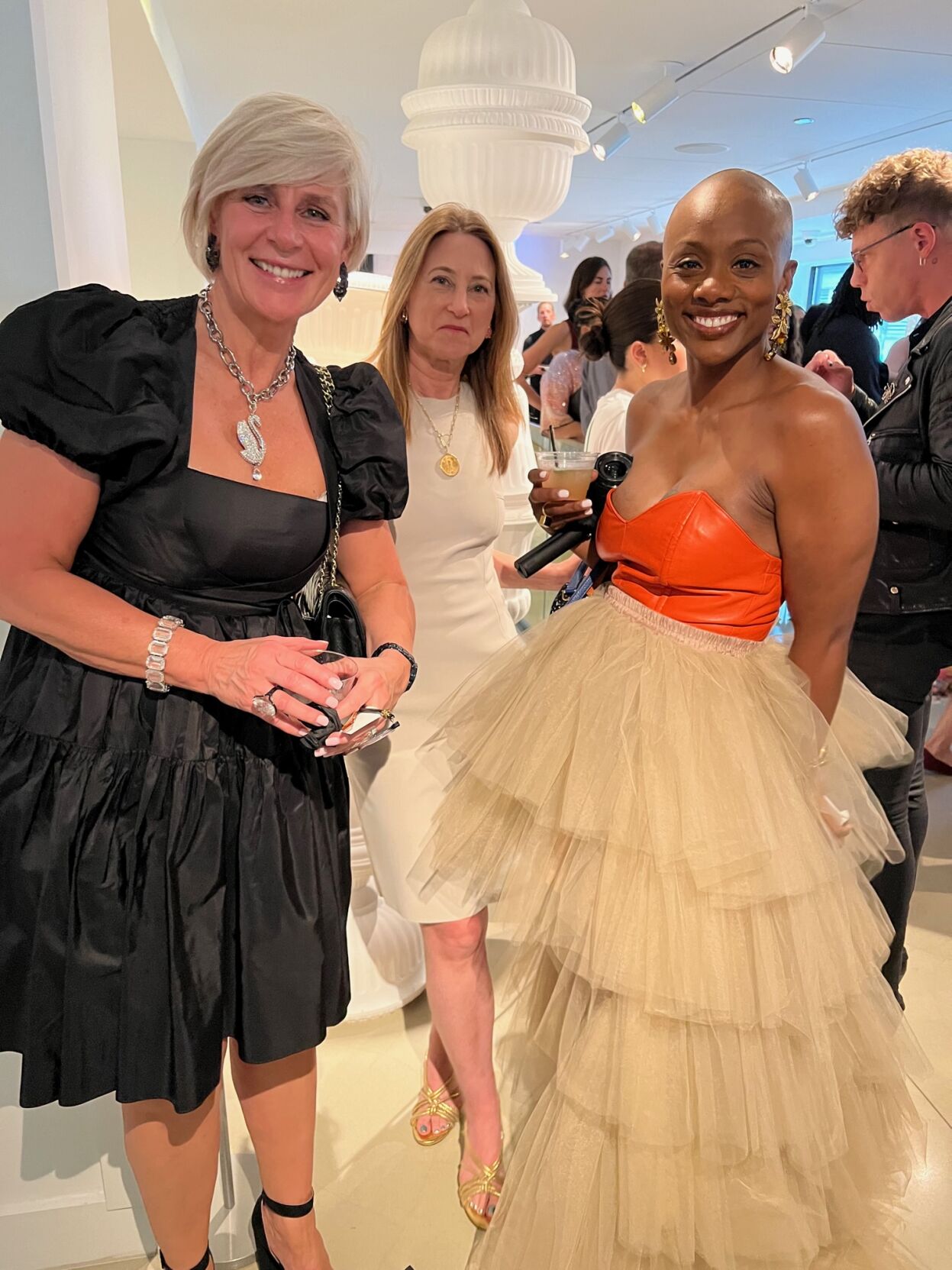Stylish guests at A Celebration of Chicago Style fashion show.