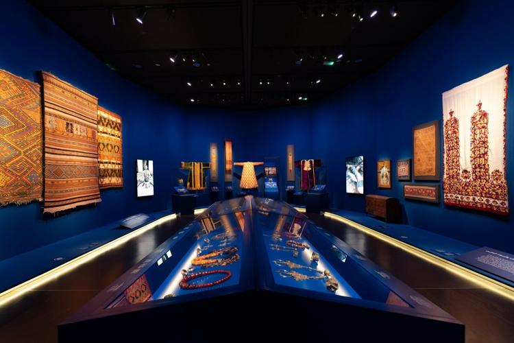 Splendours of the Atlas: A Voyage Through Morocco’s Heritage installation image. Courtesy of Qatar Museums.