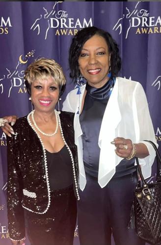 Blues/R&B singer Melvia "Chick" Rodgers (L) performed and jazz singer Joan Collaso received the Excellence in Jazz Award. (Photo courtesy of The Dream Awards)