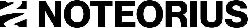 Noteorius smart notebook logo with icon and wordmark.