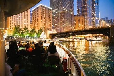 Chicago River Ghost & Dark History Night Cruise. (Photo | Booking.com)