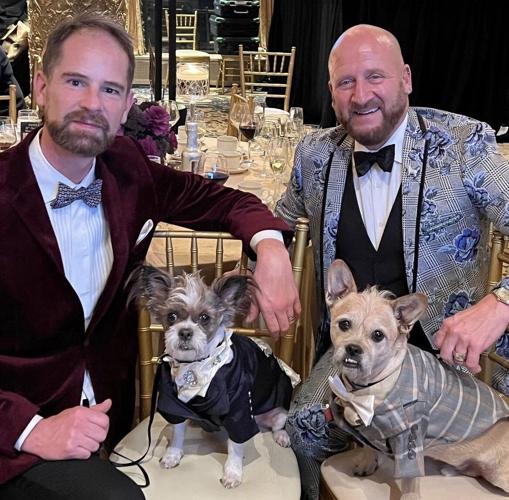 Jaime Laurita with husband Rich Lane and their "Bullshitz Brothers."