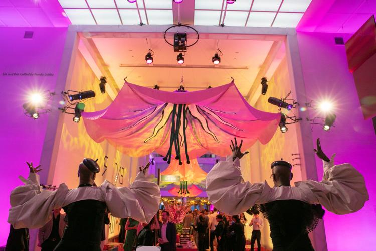 Performers amid fanciful decor by HMR Designs (Frost lighting). (Photo | Jeremy Lawson)
