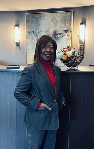 December doorperson of the month, Maureen Chacon-Batts of CityView Condominiums, 440 N. McClurg Ct.