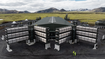 Swiss company unveils massive Icelandic climate vacuum designed to filter carbon from the air