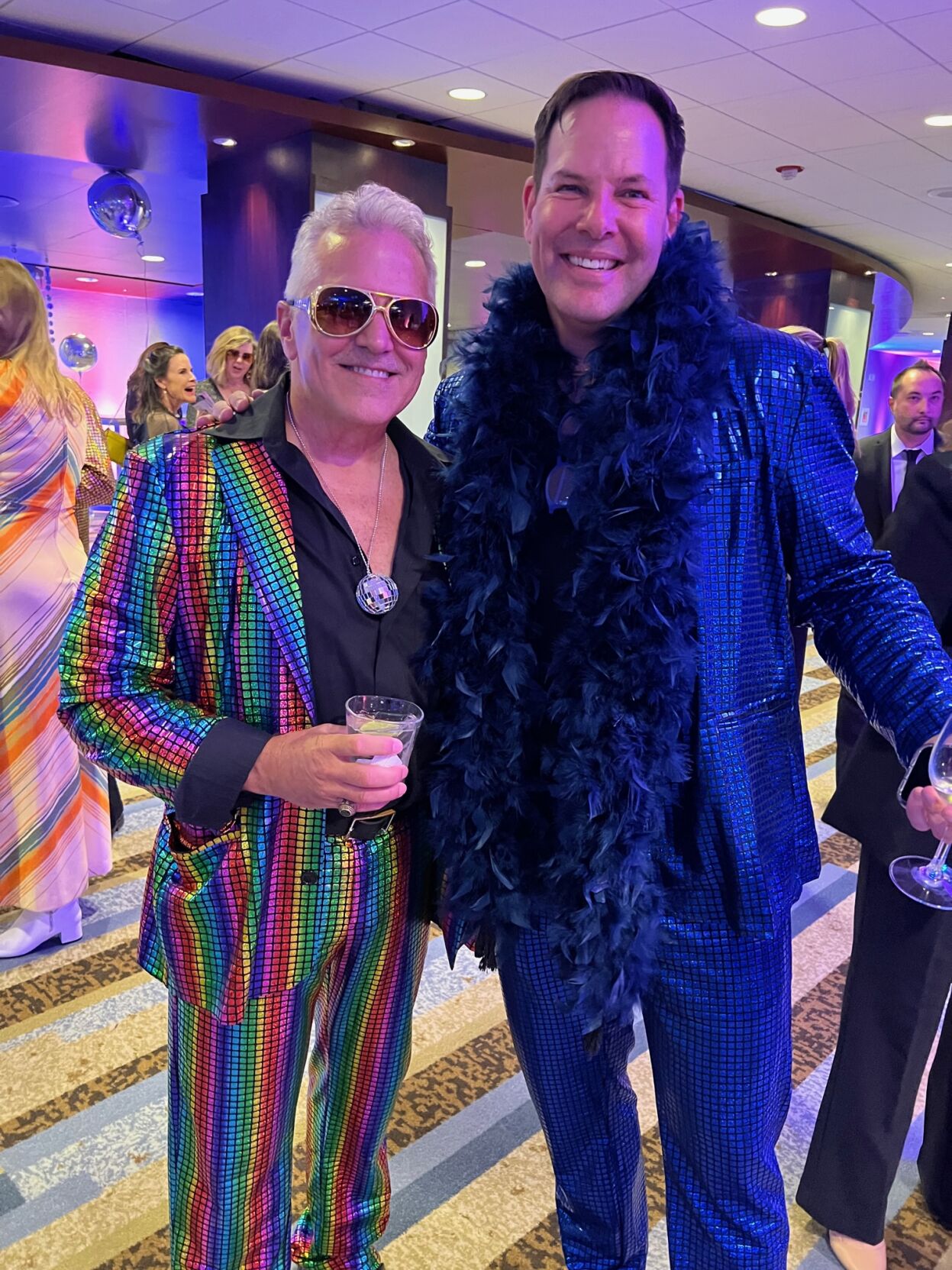 Dressed to impress partygoers.