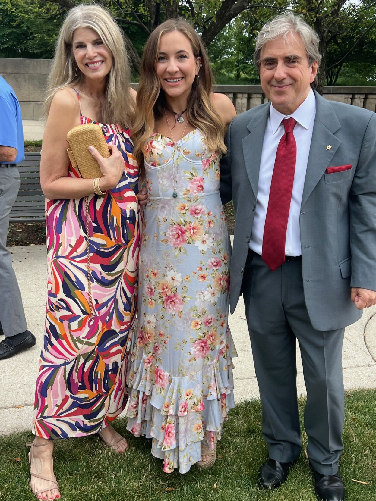 Dr. Leonidas Platanias, Director, Robert H. Lurie Comprehensive Cancer Center of Northwestern University, with his daughter and friend. (Photo | Candace Jordan)