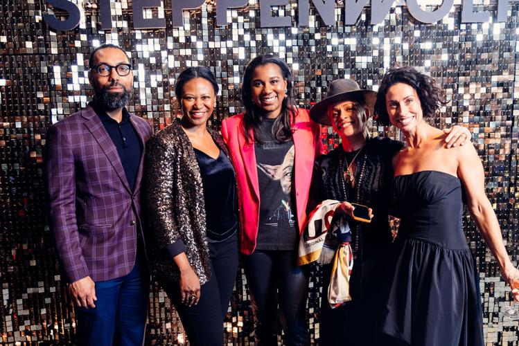 Lafayette Kyle Ford, Ensemble Member Alana Arenas, Trustee Chanel Coney, Adrianna Carrasco and Artistic Director Audrey Francis. (Photo by Kyle Flubacker)