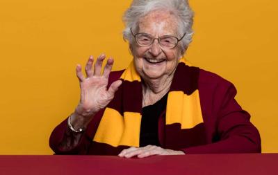Sister Jean's new book is out today, written at age 103. (Photo courtesy of Loyola University)