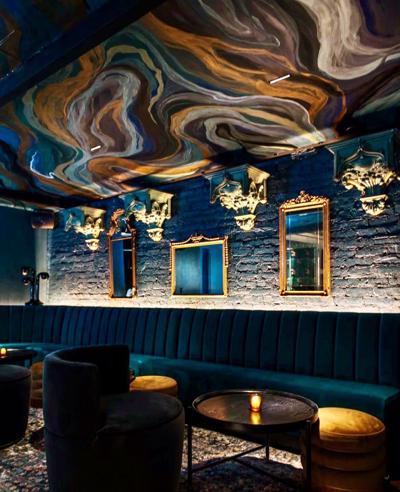 The Pearl Club, ready to open April 15 with an elegant look created by Kehoe Designs.