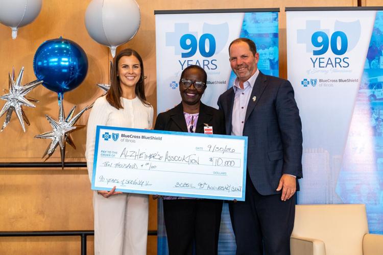 Check presentation from Blue Cross Blue Shield of Illinois to The Alzheimer's Association.
