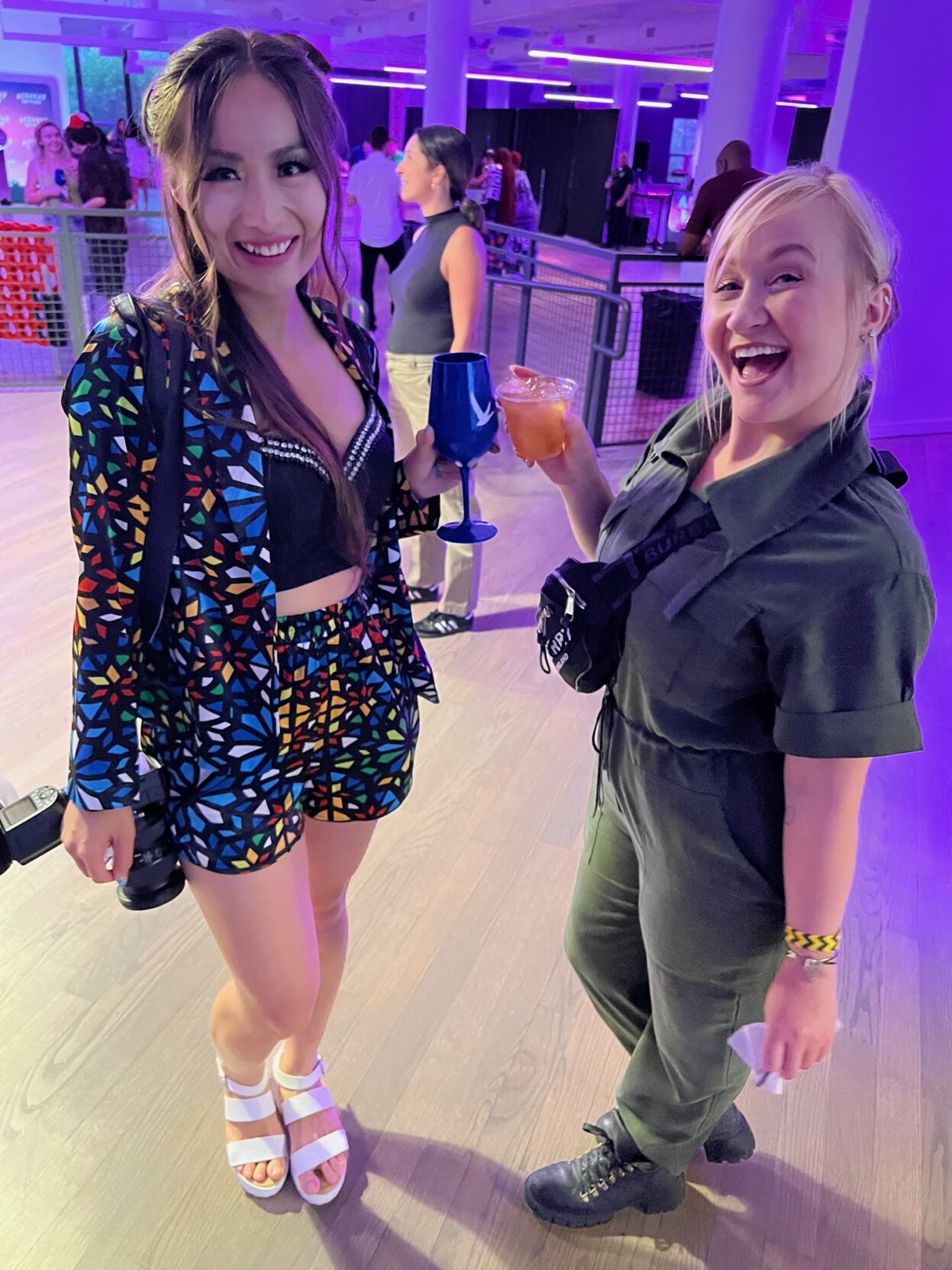 Influencer Meiling Jin and cute friend.