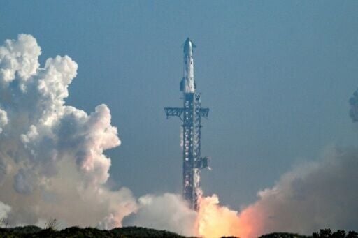 Starship blasts off from SpaceX's launch site in Texas in May 2026