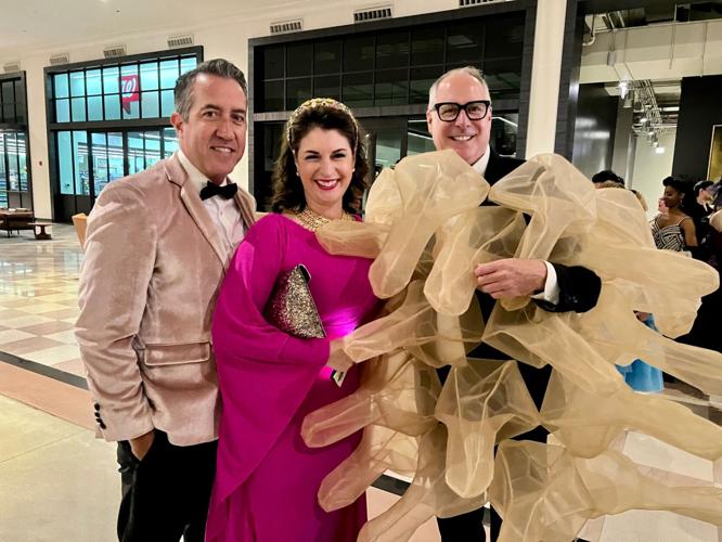 Brian Smith (R, Joffrey's Chief Marketing Officer) and friends. (Photo Candid Candace Jordan)