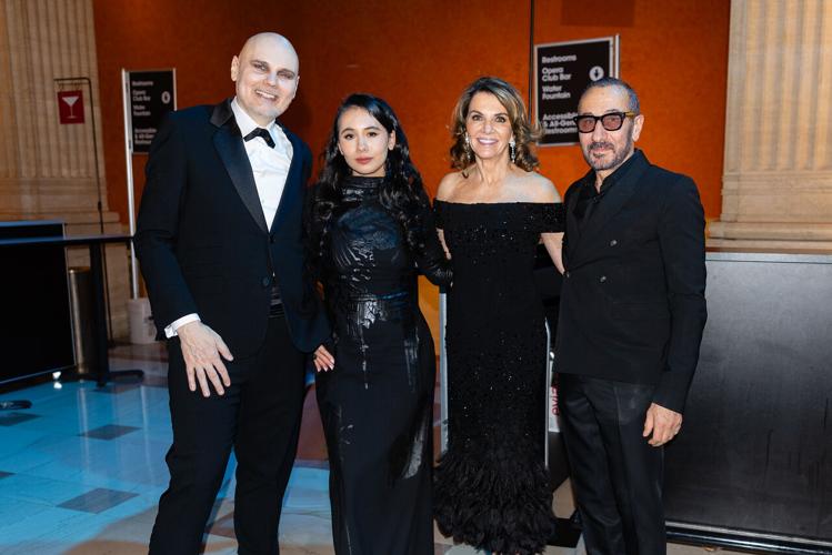 Billy Corgan, Chloé Mendel, Karen Z. Gray-Krehbiel and Gilles Mendel. (Photo by Jaclyn Simpson courtesy of Lyric Opera of Chicago)