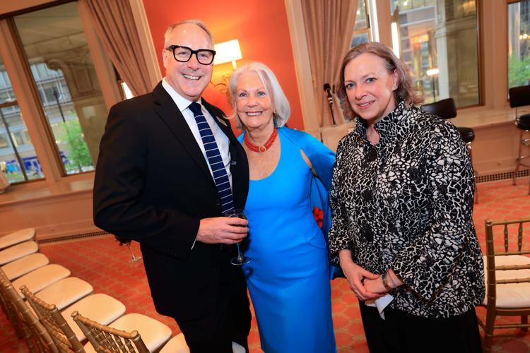 Brian Smith (Joffrey Chief Marketing Officer) with Pamela Crutchfield and Dawn Stanislaw. (Photo by Sean Su, @PurplePhotoCo)