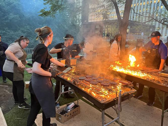 Hamburger Hop grilling area. (Photo by Candace Jordan)