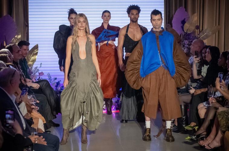 Designs by Julia Sim, second place winner, from School of the Art Institute of Chicago. (Photo by Allen Bourgeois)