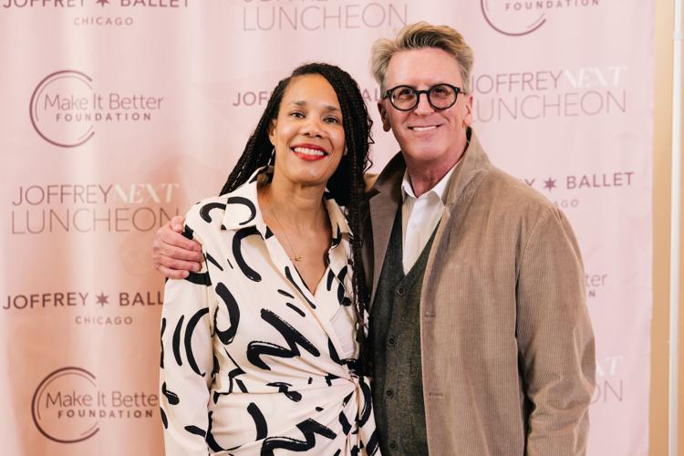 Joffrey Women's Board President Farissa Knox and The Mary B. Galvin Artistic Director Ashley Wheater MBE.. (Photo Kyle Flubacker)