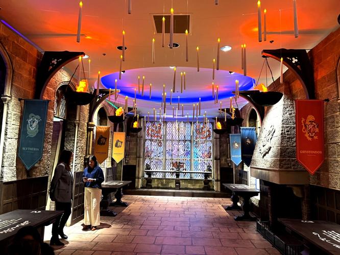 The Great Hall at Hogwarts --"Harry Potter: Magic at Play" experience at the Water Tower beginning Nov. 11.