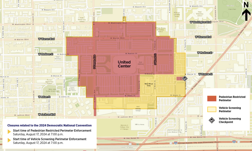 Officials release DNC street closure plan detailing restrictions around United Center and MacCormick Place