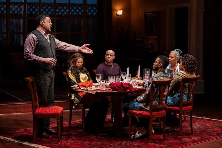 The full company of Purpose on Broadway. (Photo by Marc J. Franklin, for Steppenwolf Theatre Company)