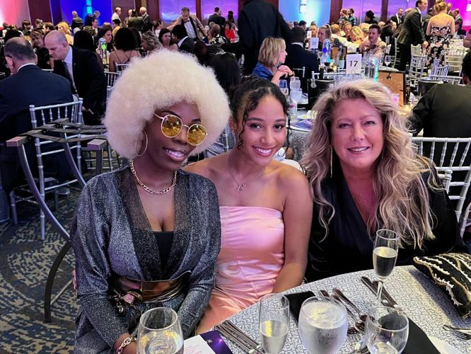 Glam gals at the Mag Mile Disco Ball.