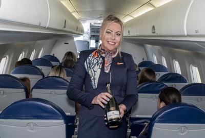 Enjoy a smooth and roomy 30-minute flight between the islands of San Juan and Anguilla, including a complimentary glass of “French Bubbly”.