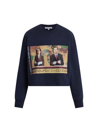 Saks x SNL50 Favorite Daughter Weekend Update Cropped Sweatshirt