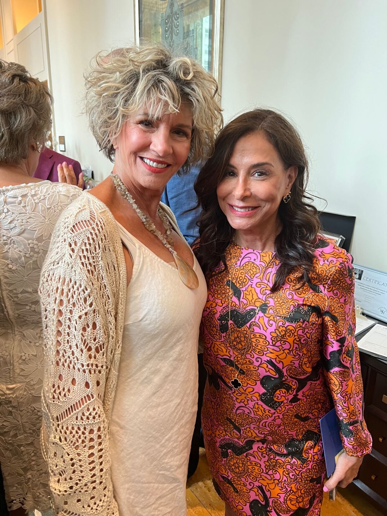 Artist Rosemary Fanti and co-chair/show producer Tracey DiBuono.