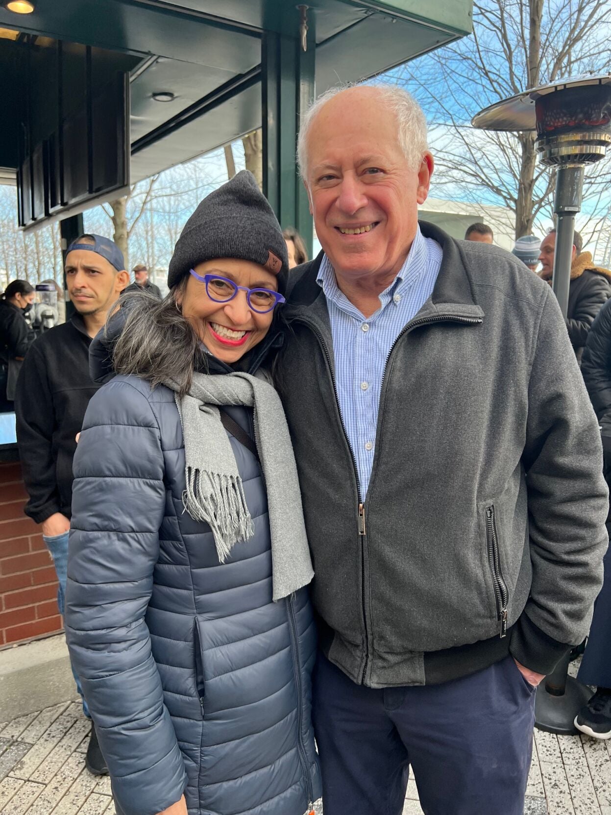 Former Governor Pat Quinn and friend. (Photo by Candace Jordan)