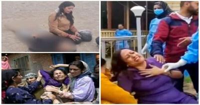 People grieving after the terrorist attack in Pahalgam, India. Photo Courtesy: https://organiser.org