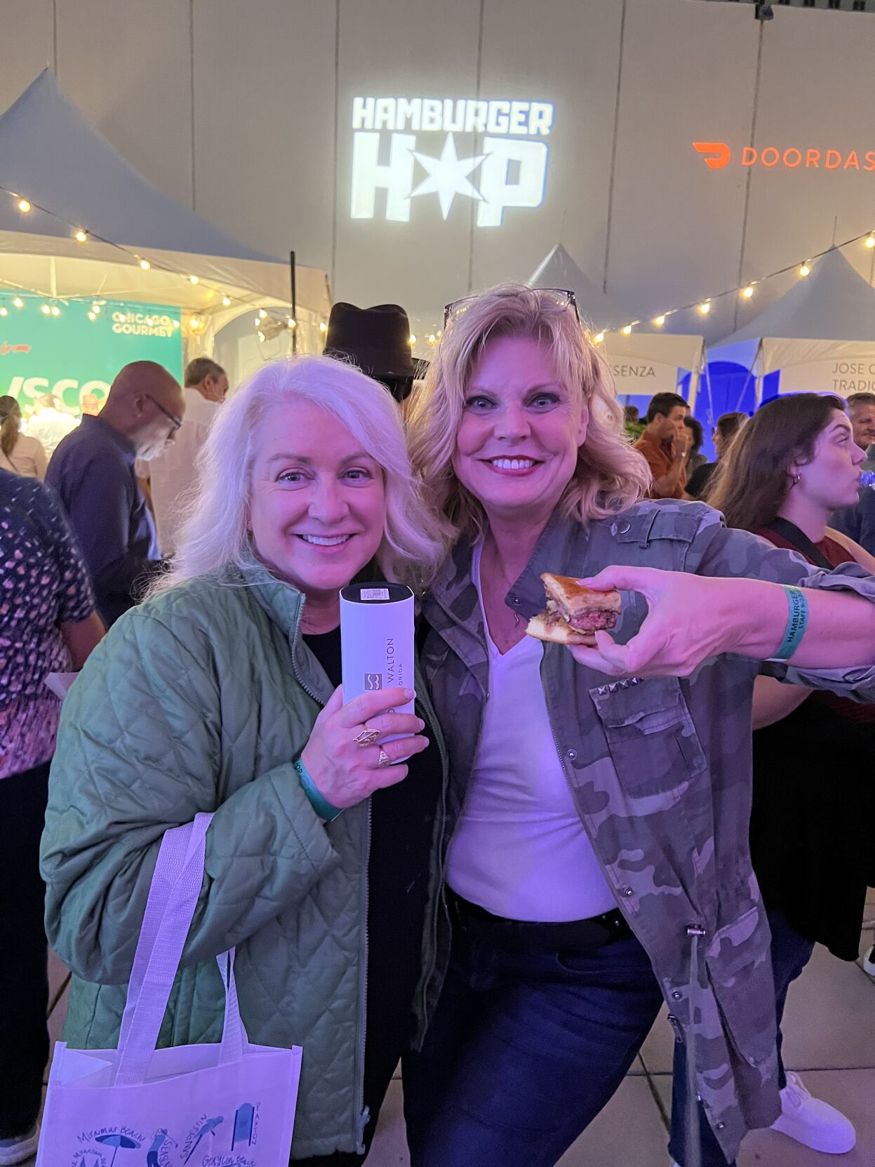Lisa Kosty (of WSHE 100.3) and Lisa Fielding (of WBBM Newsradio). (Photo by Candace Jordan)