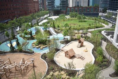 Bennett Park, a two-acre park in the heart of Streeterville, offers something for everyone. Photo by Jesse Wright