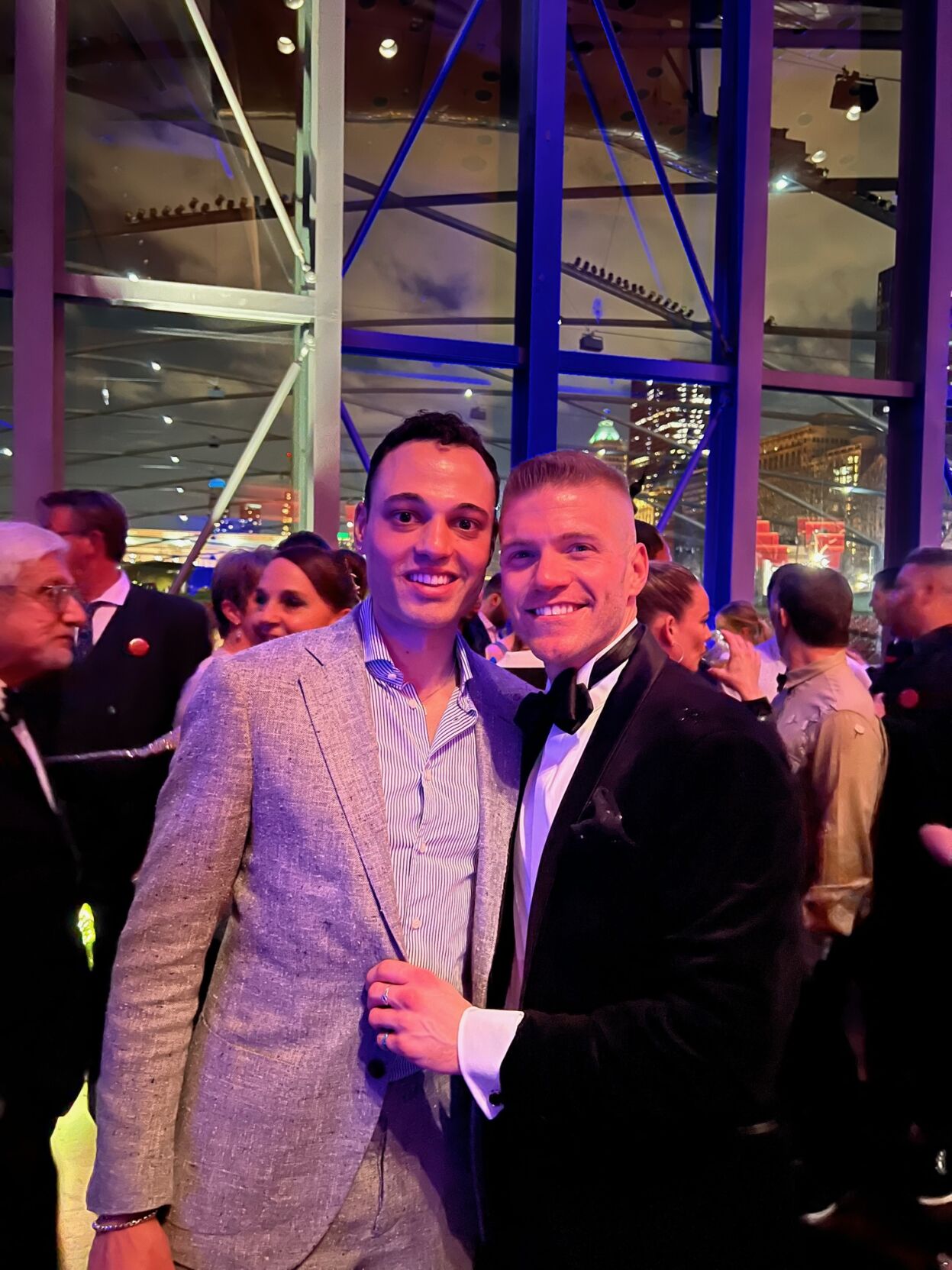GDC dancer Adam Houston (R) and friend at gala celebration.