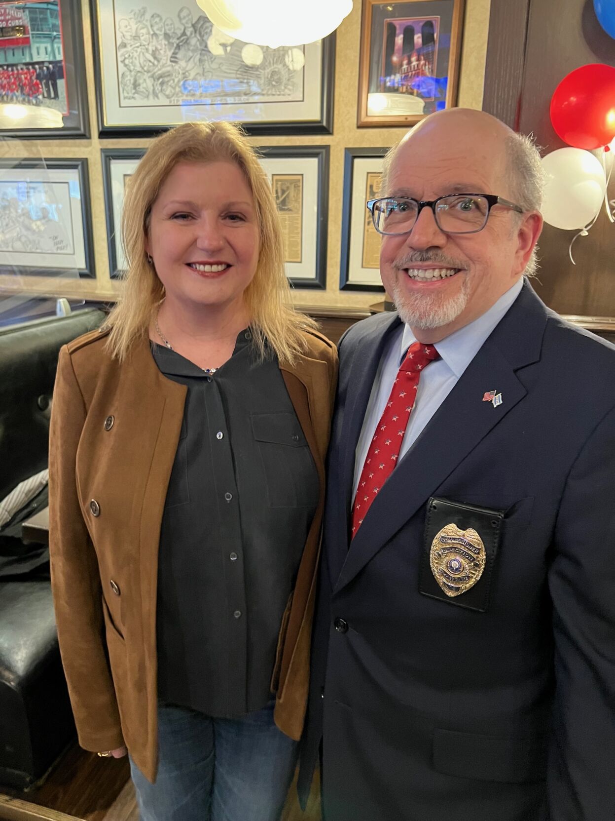 Chicago Board of Elections Commissioner with wife Erin.