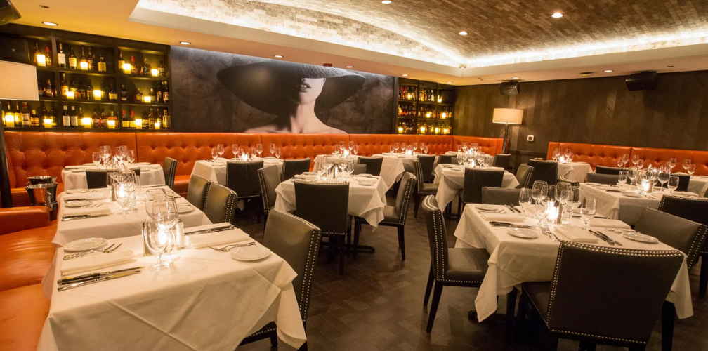 One of the many beautiful dining spaces at Steak 48, 615 N. Wabash.